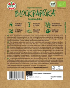 BIO Blockpaprika, Längliche Paprika Reift Von Grün Zu Rot Aus