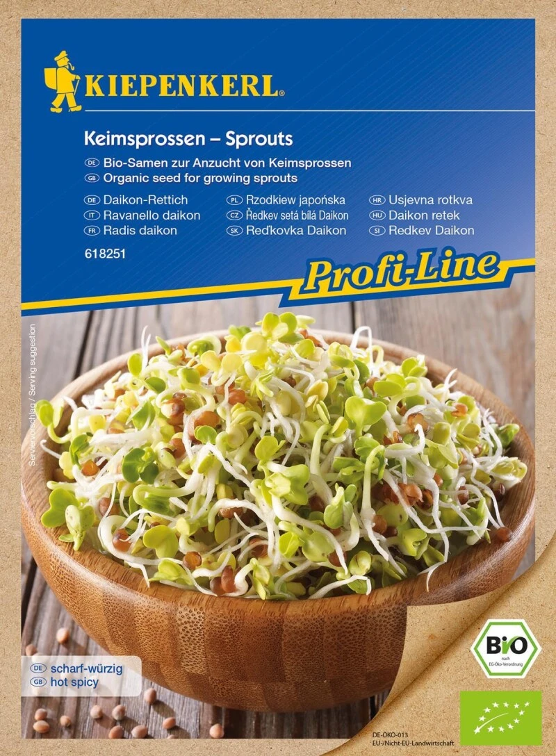BIO Keimsprossen Daikon-Rettich 60g, Bio-Samen Zur Anzucht Von Keimsprossen 2 BIO Keimsprossen Daikon-Rettich 60g, Bio-Samen Zur Anzucht Von Keimsprossen – Bild 2