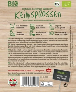 BIO Keimsprossen Weizen | 30 G | Geschmack Mild-nussige | Ideal Zur Sprossenzucht
