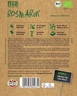 BIO Rosmarin, Intensiv Duftendes Immergrünes Würzkraut