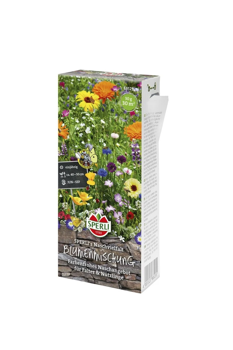 Blumenmischung Sperli’s Naschvielfalt, Farbenfrohes Naschangebot Für Falter Und Nützlinge 1 Blumenmischung Sperli’s Naschvielfalt, Farbenfrohes Naschangebot Für Falter Und Nützlinge