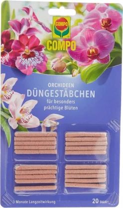 COMPO Düngestäbchen Für Orchideen, 3 Monate Langzeitwirkung, 20 Stück