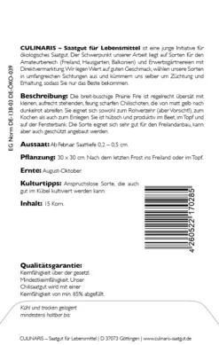 Chili Prairie Fire Feurig Scharf, Auch Für Die Fensterbank 3 Chili Prairie Fire Feurig Scharf, Auch Für Die Fensterbank -Günstiges Blueten Haus Geschäft culinaris chili prairie fire2
