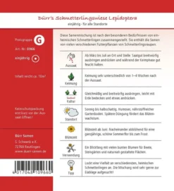 Dürr's Schmetterlingswiese Lepidoptera, Einjährig, 50cm, Für Ca. 6m²