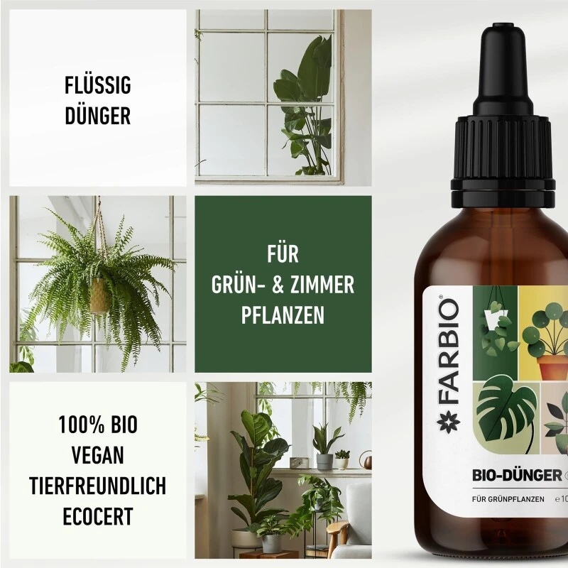 FARBIO® Bio-Dünger Für Zimmer Und Grünpflanzen, 100-500ml 1 FARBIO® Bio-Dünger Für Zimmer Und Grünpflanzen, 100-500ml
