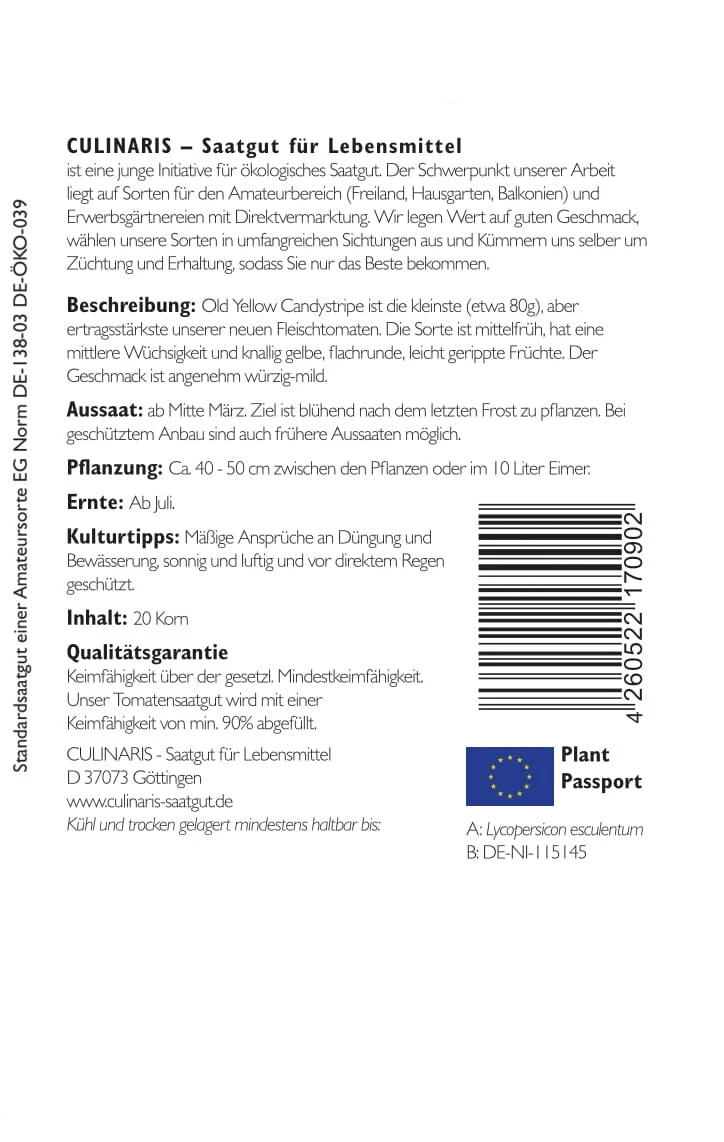Fleischtomate Old Yellow Candystripe 2 Fleischtomate Old Yellow Candystripe – Bild 2