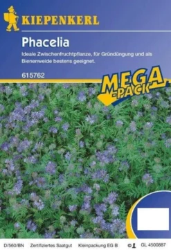Phacelia Bienenweide Gründünger 50g - 2kg, Für 15 - 500 M², Insektenmagnet