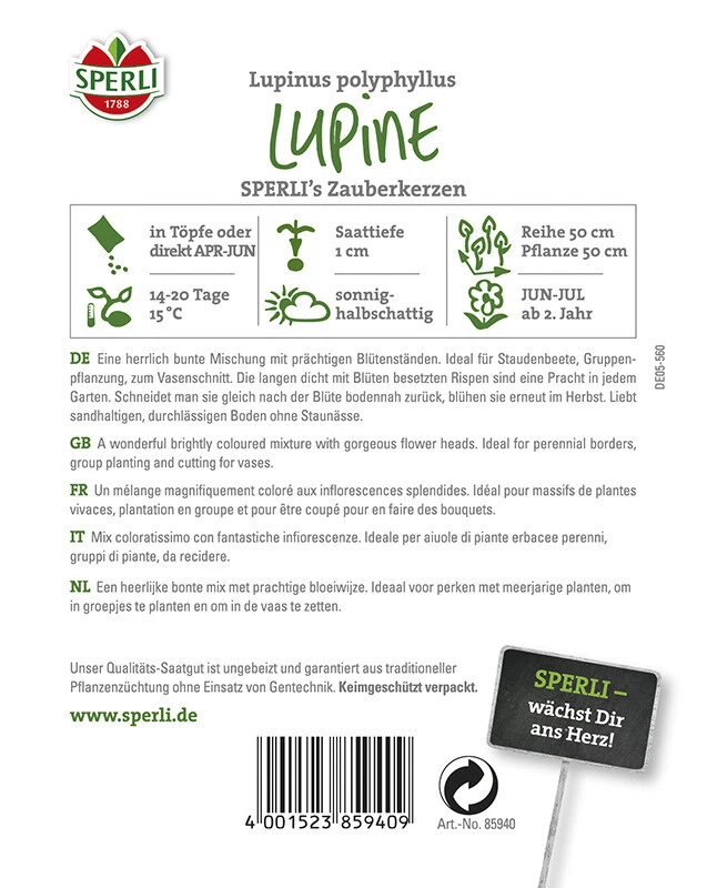 Lupinen SPERLING`s Zauberkerzen 1 Lupinen SPERLING`s Zauberkerzen