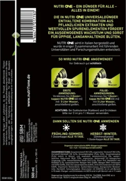 Nutri ONE Universal-Dünger, Flüssigkonzentrat Für Topfpflanzen, Balkonpflanzen, Gemüse, Kräuter Und Garten, 500 Ml Flüssigdünger -Günstiges Blueten Haus Geschäft nutri one universal duenger fluessigkonzentrat fuer topfpflanzen balkonpflanzen gemuese kraeuter und garten 500 ml fluessigduenger2