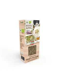 BIO Keimsprossen-Saat Pikante Mischung, Großpackung 200 G, Geschmack: Pikant-würzig