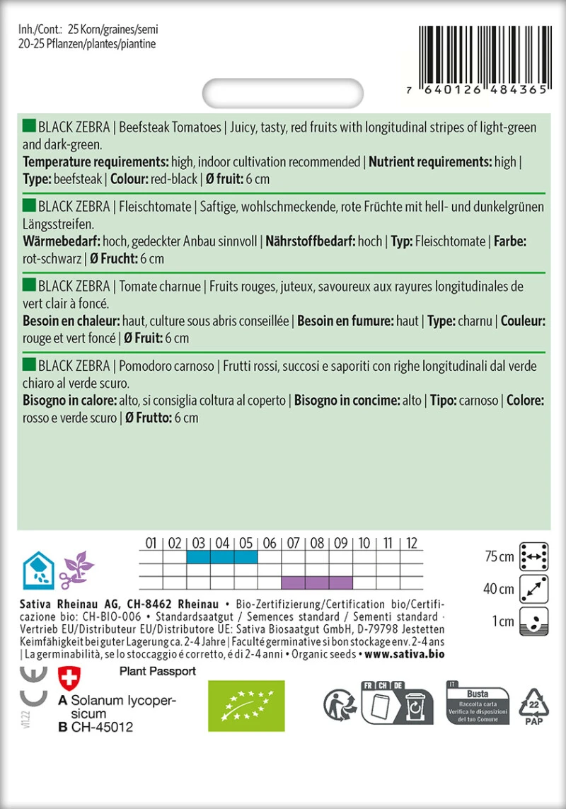 Fleischtomate BLACK ZEBRA Samfenste Bio-Sorte 2 Fleischtomate BLACK ZEBRA Samfenste Bio-Sorte – Bild 2