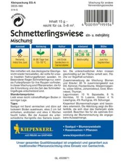 Schmetterlingswiese, Ein- Und Mehrjähriger Arten, Portion 15g