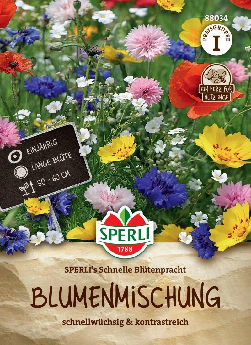 Blumenmischung SPERLI's Schnelle Blütenpracht, Schnellwüchsig & Kontrastreich, Saatgut Von Sperli 2 Blumenmischung SPERLI's Schnelle Blütenpracht, Schnellwüchsig & Kontrastreich, Saatgut Von Sperli – Bild 2