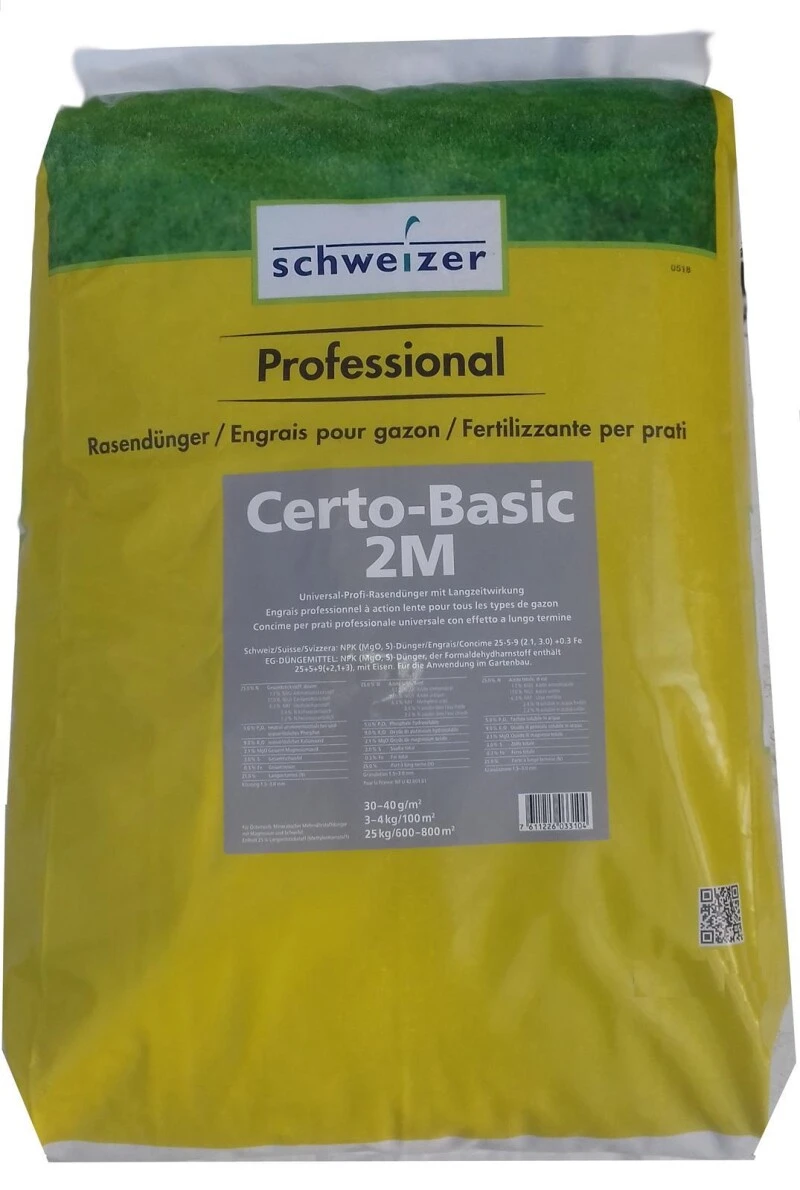 Schweizer Certo-Basic 2M, 1- 25 Kg, Universal Profi-Rasendünger 2 Schweizer Certo-Basic 2M, 1- 25 Kg, Universal Profi-Rasendünger – Bild 2