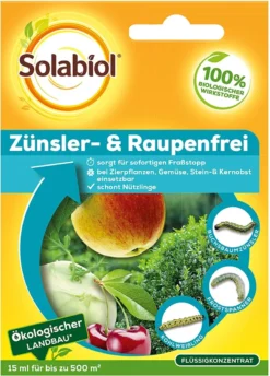 Solabiol Zünsler- Und Raupenfrei, Biologisches Mittel Gegen Raupen An Zierpflanzen 15ml Konzentrat -Günstiges Blueten Haus Geschäft solabiol zuensler und raupenfrei
