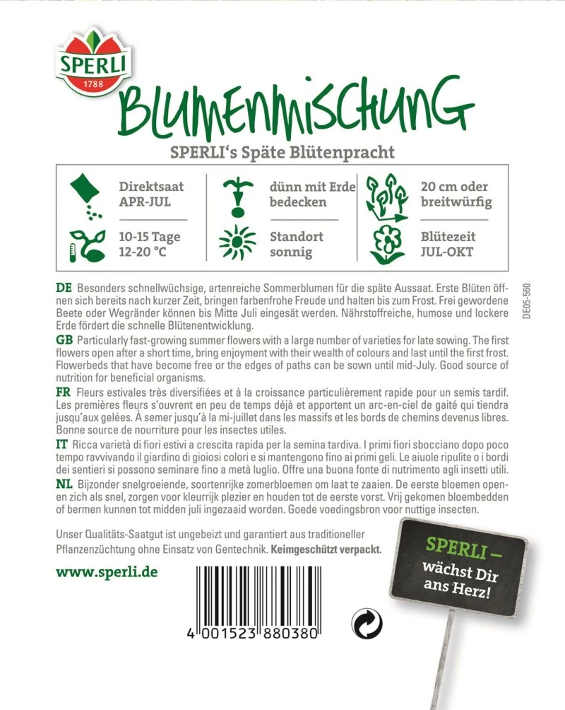 SPERLI's Späte Blütenpracht 1 SPERLI's Späte Blütenpracht