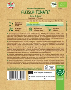 BIO Fleisch-Tomate Coeur De Boeuf, Freiland & Gewächshaus, Aromatische Ochsenherztomate, Sperli