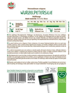 Wurzelpetersilie Halblange, Blätter Und Wurzel Vielseitig Verwendbar, Lagerfähig, Saatgut Von Sperli