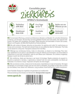 Zierkürbis SPERLI´s Erntedank, Mischung Aus Groß- Und Kleinfallenden Früchten